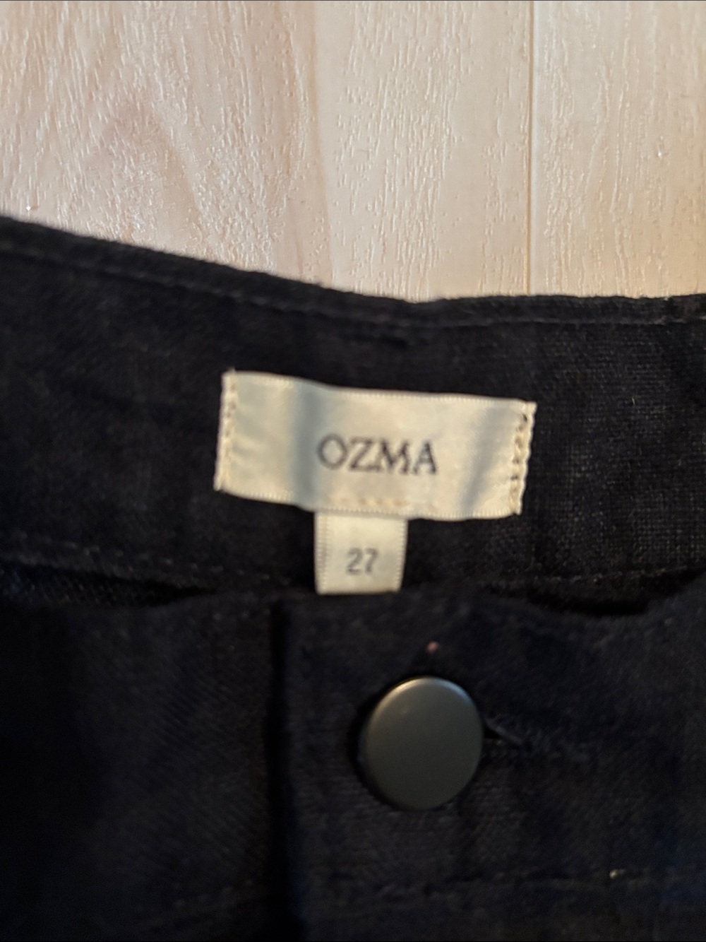OZMA Navy Linen Wide Leg Pants - Picture 2 of 2